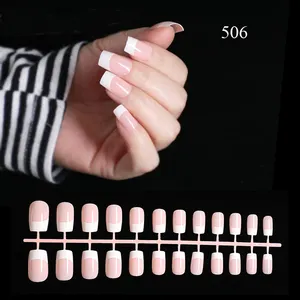 Giyilebilir Nail Art fransız yanlış Nails yapay tırnaklar basın kızlar için