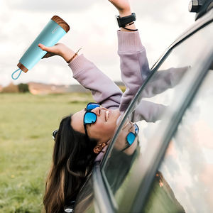 Bouteille d'eau isotherme à double paroi en acier inoxydable, design mince et élégant, couvercle en bois, 500 ml, logo personnalisé, maintien thermique 12-24 heures - Product Image 3