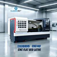 Tour CNC à lit plat économique CK6140 pour la production en série de poignées d'outils et de clés