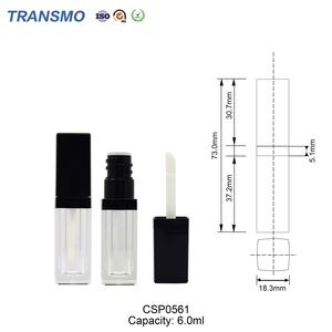 บรรจุภัณฑ์ลิปกลอสแบบรักษ์โลก 6 มล. ปรับแต่งโลโก้ได้ หลอดลิปกลอสทรงเหลี่ยม 6 มล. - Product Image 2