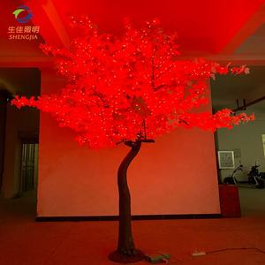 热卖美国 110V 室外人工 led 装饰花园圣诞树灯 led 枫树照明 - Product Image 5