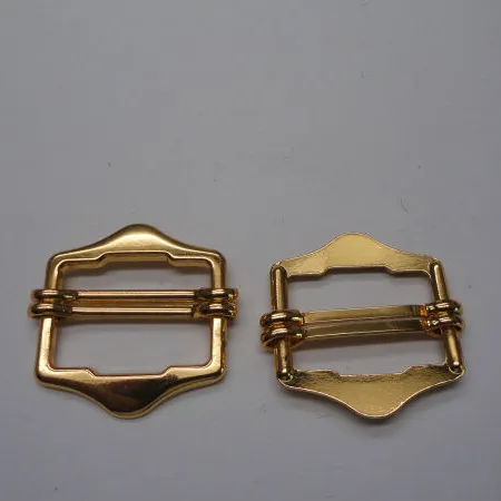 Adjusting Slider Buckle with Twins Movable Pins for Bag and Coat