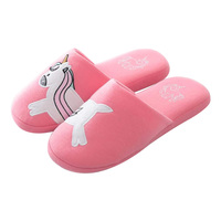 Joli design pour femmes léger confortable chambre à coucher mousse à mémoire de forme teckel chien pantoufles licorne pantoufles