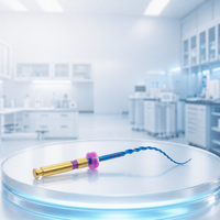 Grandes lime endodontiques rotatives NiTi bleues à activation thermique, à anneaux de codage couleur, instruments flexibles, tailles assorties pour usage clinique