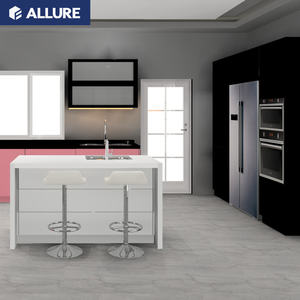Focallure — évier de <span class=keywords><strong>cuisine</strong></span> à laque blanche, crème royale, ajusté à la main, de couleur rose, avec évier en inde - Product Image 3