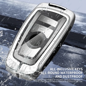 Vente flash - Étui de <span class=keywords><strong>clé</strong></span> de voiture en alliage de zinc et cuir personnalisé et durable pour <span class=keywords><strong>BMW</strong></span> M3 M5 X5 X7 - Housse de protection élégante pour <span class=keywords><strong>clé</strong></span> avec <span class=keywords><strong>porte</strong></span>-clés - Product Image 3