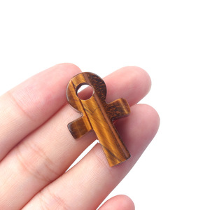 Natuurlijke Genezende Kristallen Edelstenen Ankh Kruis Hanger Talisman Kinderen Sieraden Maken En Cadeau Geven