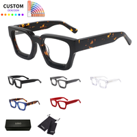 Monture de lunettes optiques de marque, confortable, en acétate vintage, avec logo personnalisé, OEM ODM, vente en gros, couleur dégradée, unisexe