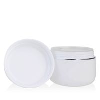 30g 50g 100g 200g Bouteille de crème double couche PP Silver edge avec coins arrondis petite quantité minimale de commande certains en stock prenant de petites commandes