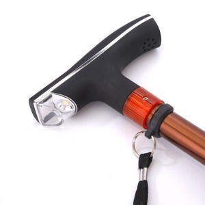 Aluminum Alloy Telescopic Cane With Led <b>Light</b> And Emergency Alarm For Elderly Walking Support - Product Image 2