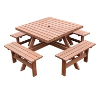 Tables de pique-nique extérieures en bois de jardin avec impression personnalisée du logo Table de pique-nique de camping en bois