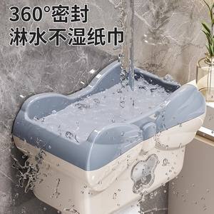 Boîte à mouchoirs murale élégante avec design nœud, sans perçage, support de papier toilette multifonctionnel pour salle de bain, étanche - Product Image 2