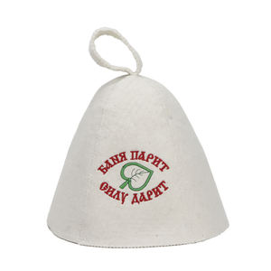 หมวกซาวน่าขนแกะ100% เป็นมิตรต่อสิ่งแวดล้อมหมวกสำหรับสปาซาวน่าหรูหรานำกลับมาใช้ใหม่โลโก้ได้ตามต้องการ - Product Image 1