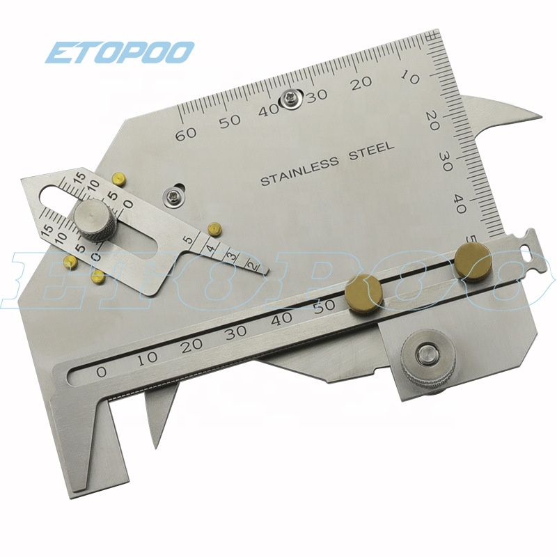 WGU-8M stainless steel Welding Seam gauge vernier caliper weld inspection gauge weld angle ruler