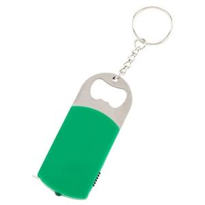 Custom Logo Promotion Gift <b>Mini</b> LED Torch Metal Bottle Opener with Steel <b>Keyring</b> LED 1M/3FT Tape Measure Batteries Included - Product Image 4