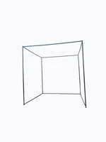 Cage de frappe de baseball détachable portable 3x3x3m avec filet pour équipement d'entraînement en plein air