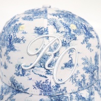 Haute Qualité 3D Broderie logo Personnalisé 100% Polyester Tie-dye Impression En Gros Européen 6 Panneau Structure Femmes Baseball Chapeaux