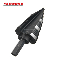 SUBORUI HSS Titane 3-12mm 4-12mm 4-20mm Rainure Droite Trou Cutter Unibit Cône Métal Étape Foret pour Bois Métal