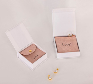 กล่องใส่เครื่องประดับหนัง PU สีชมพูเนื้อสัมผัสแบบหิมะ พร้อมซิป สำหรับเก็บต่างหู แหวน สร้อยคอ - Product Image 5