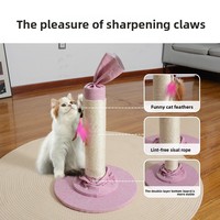 Poteau à gratter pour chat Candy, petit arbre à chat, cadre d'escalade pour chat, gain de place, durable, sisal MH65 1,9 kg, arbre à chat, baguette de stimulation, planche à gratter