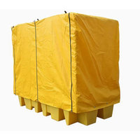 Bâche de protection jaune en PVC haute qualité, robuste, imperméable et résistante aux UV pour palettes, idéale pour le stockage extérieur