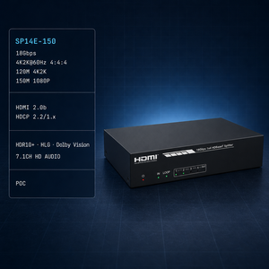 ตัวแยกสัญญาณ <span class=keywords><strong>HDbaseT</strong></span> แบบ 1x2 1x4 1x8 ตัวขยายสัญญาณ Cat6 แบบ POC ระยะ 150 เมตร 4K60hz 4:4:4 ใช้พลังงานเพียง 1 แหล่ง สำหรับ Pro It Av - Product Image 6