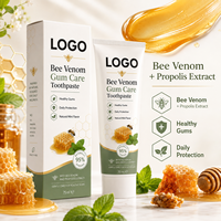 Vente directe d'usine de dentifrice antibactérien au venin d'abeille naturel contenant de l'extrait de propolis pour protéger les gencives