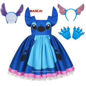 Stitch Lilo Movie-Inspired Kids Girls Dress Halloween Princess Puffy Fancy Dress para puesta en escena Nuevo y exclusivo - Product Image 1