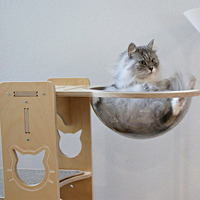 Fabricant de meubles personnalisés Tour d'arbre à chat en bois durable Maison à gratter pour chats Meubles pour animaux de compagnie