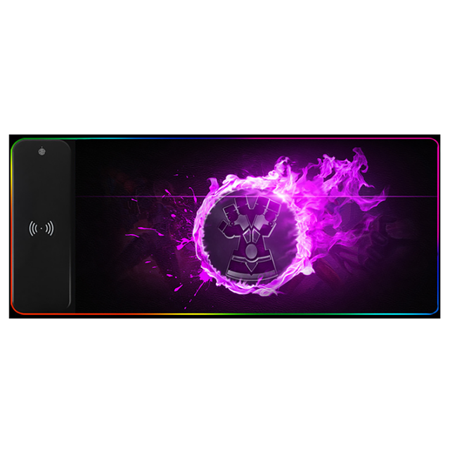 Custom Logo HMP020 Multifunctional Wireless Charging Mouse Pad Waterproof RGB Light Big Size Gaming Table/Desk Pad Mouse Gaming