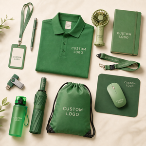 Ensemble Cadeau d'Entreprise Personnalisable : Polo avec Logo d'Entreprise, Lanière, Bouteille, Carnet – Idéal pour le Bienvenue des Employés et les Sacs Cadeaux - Product Image 1