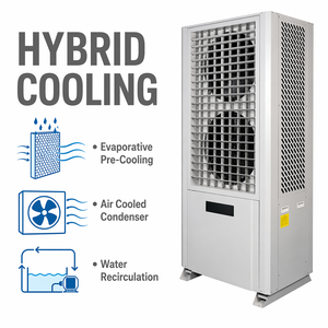 Aire Acondicionado Comercial de Alta Eficiencia Energética COP 4.8, 10HP, Condensador Refrigerado por Agua, Fabricante OEM - Product Image 1
