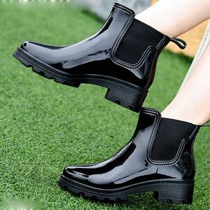 במלאי מהיר משלוח קרסול מגפי & הנעל צ 'לסי גשם מגפי נשים קרסול מגפי עקבים - Product Image 4