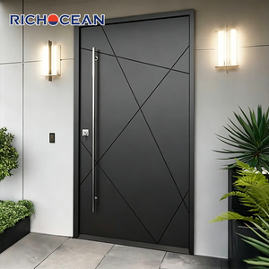 <span class=keywords><strong>Porte</strong></span> d'entrée moderne en aluminium isolé sur mesure RICHOCEAN, <span class=keywords><strong>porte</strong></span> extérieure sécurisée avec serrure intelligente, portes d'entrée pour maisons - Product Image 4