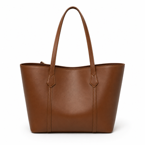Women Soft PU Leather Tote Shoulder Bag Large Capacity Brown Handbag With Scarf Accent Casual Work Bag Factory Supply - Product Image 4