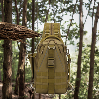 Sac à dos tactique de pêche camouflage avec porte-canne, léger, imperméable, en nylon et polyester, doublure en résine, fermeture éclair en maille, 21L, pour l'extérieur