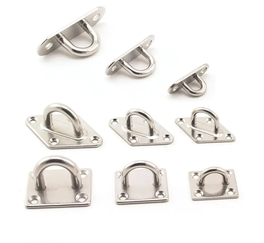 rigging wall mount plate Stainless Steel Pad Eye Marine Square Eye Pad Plate