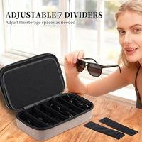 Étui de rangement pour lunettes en EVA rigide, classique, luxueux, durable, étanche, antichoc, avec fermeture éclair, boîte de voyage portable, grande taille