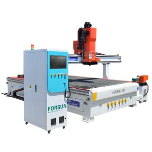 Jinan 4x 8ft 1325 3 Axis Linear ATC CNC Router 1530 Wood Engraver Woodworking Furniture Making Machine mit Automatic Tool Change