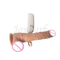 JoyPark - El Mejor Dildo Vibrador de 7.69 Pulgadas con Control Remoto, Giratorio, de Goma y Plástico Suave, Resistente al Agua, para Mujeres