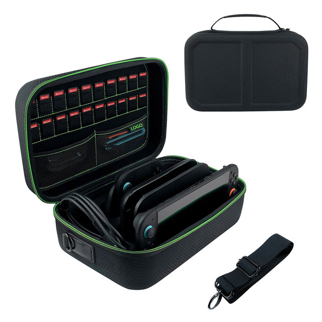2025 New Black Portable Protective Carrying Storage Case with 20 Game Slots for Nintendo Switch 2 All Accessories