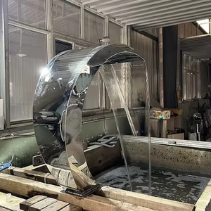 Cascada de acero inoxidable, aliviadero de <span class=keywords><strong>agua</strong></span>, <span class=keywords><strong>fuente</strong></span> de piscina de aliviadero para interior y exterior, SPA de aguas termales, montaje en pared - Product Image 2