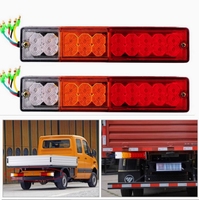Offre Spéciale étanche rectangulaire LED feu arrière pour camion remorque tracteur-jaune PC matériel clignotant Spot lampe feu de circulation