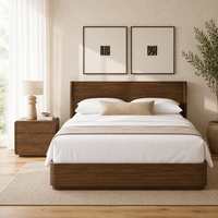 Lit de luxe pour chambre de villa de resort, lit rembourré de luxe pour chambre de resort, mobilier d'intérieur, mobilier de chambre d'hôtel moderne