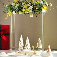 100CM Rectangulaire Pont Type Tall clair Centres De Table Grand Floral Centre De Table Stand De Mariage