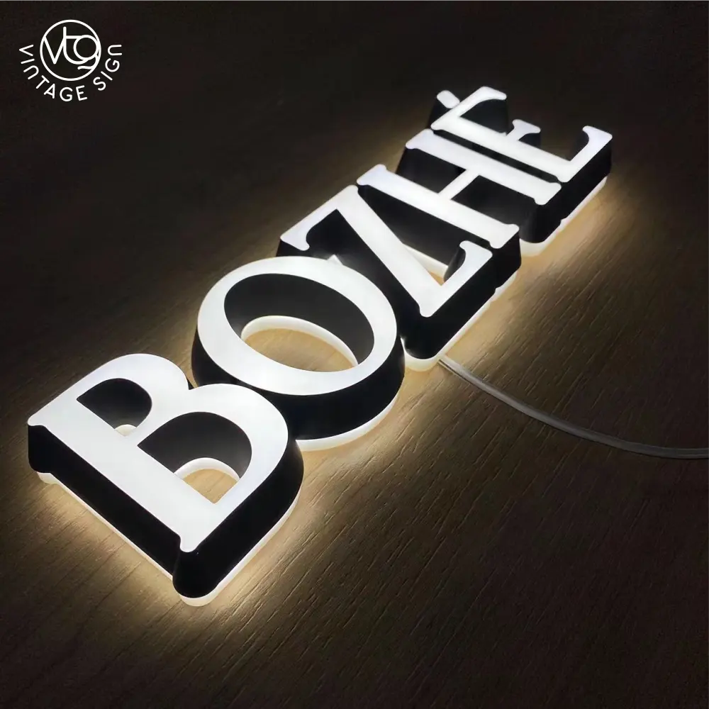 Outdoor LED Frontlit Letter Sign Led 3D Wall Logo Waterproof Illuminated Outdoor Signage