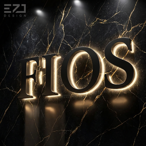 ป้ายไฟ LED 3 มิติ แบบมีไฟแบ็คไลท์ ดีไซน์ฟรีจาก EZD สำหรับติดตั้งภายนอกและภายในอาคาร พร้อมตัวอักษรไฟ สำหรับป้ายร้านค้า แบรนด์เนม บริษัท - Product Image 1