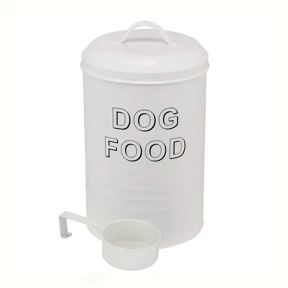Metal Pet Dog Food Storage Containers With Lid And Scoop Sturdy Storage Bin Eco-friendly Dog Food Storage Box Canister