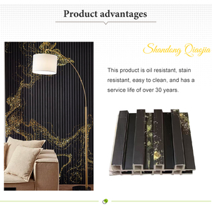 Formore bền trang trí nội thất Bảng điều khiển tường tuyệt vời làm bằng vật liệu <span class=keywords><strong>WPC</strong></span>, chống ẩm, nhẹ và chống ăn mòn - Product Image 4