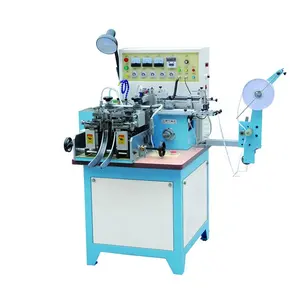 Máquina de corte de etiqueta de nylon do preço de fábrica e máquina dobrável, máquina cortada da etiqueta de vestuário e máquinas dobráveis